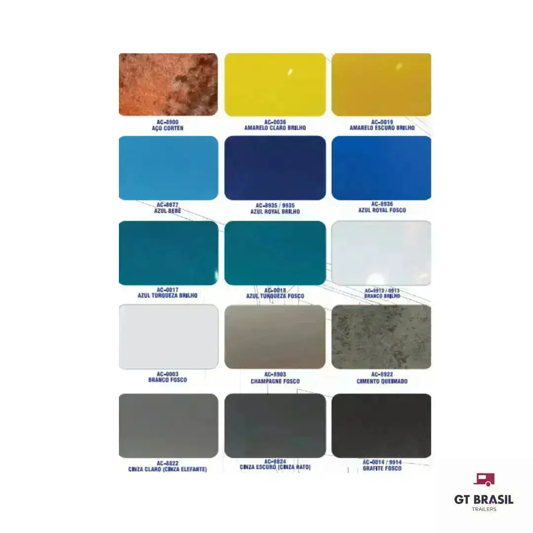 Imagem ilustrativa com paleta de cores disponíveis