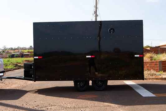 Trailer 4 metros - Lanches, salgados, açaí, cafeteria, frango frito e muito mais opções Reboques GT BRASIL